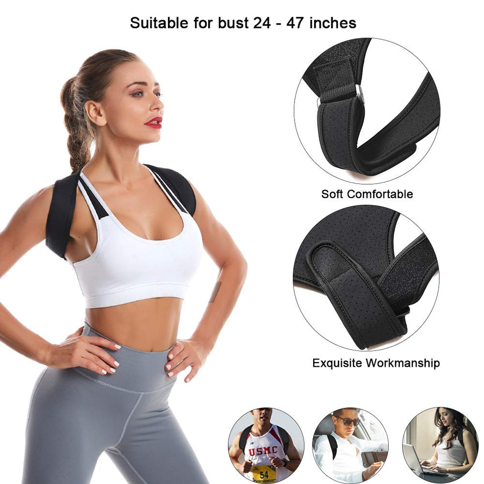 Adjustable Upper Back Brace For Women and Men