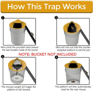 Flip N Slide Bucket Lid Mouse Trap (Free Shipping)